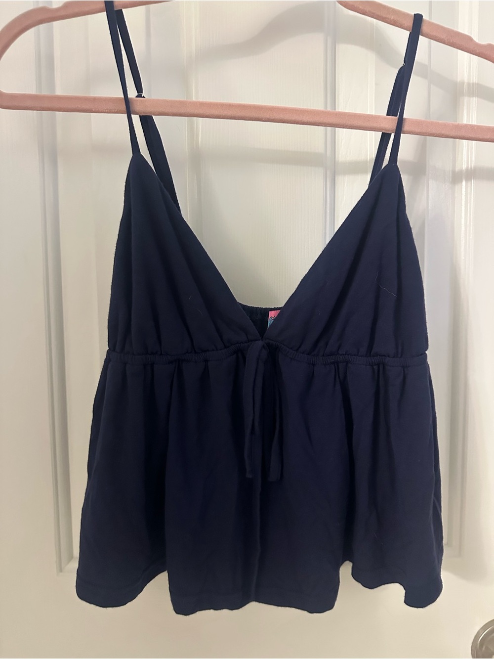 Edikted Navy V-Neck Spaghetti Strap Cami